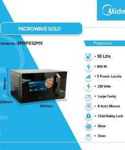 MIDEA 30LTR 900W SOLO MICROWAVE WITH OVEN