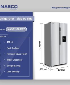 NASCO SIDE BY SIDE REFRIGERATOR 460LTR