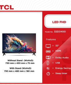 TCL 32" FHD Satellite TV (32D3400) - view 2