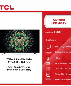 TCL 65" QD-Mini LED 4K TV (65C6K) - view 2