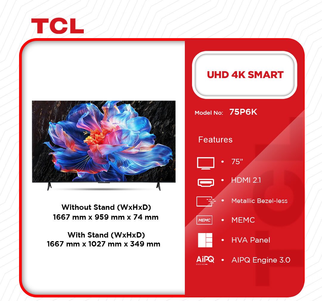 TCL 75" UHD 4K Smart Android TV (75P6K) - view 2
