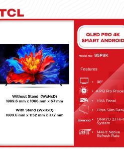 TCL 85" QLED Pro 4K Smart Android TV (85P8K) - view 2