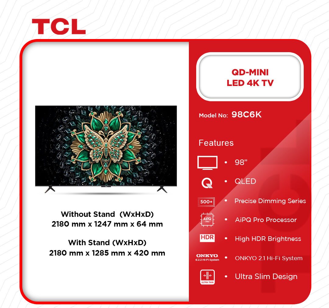 TCL 98" QD-Mini LED 4K TV (98C6K) - view 2