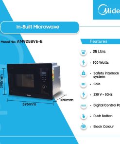 Midea 25L Built-In Microwave Oven (AM925BVE-B) - view 2