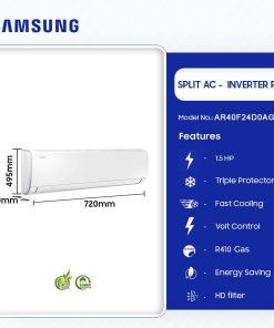 Samsung 1.5HP Inverter Split Air Conditioner (R32) (AR40F12D0AG/AF) | Legacy Luxury Store Ghana