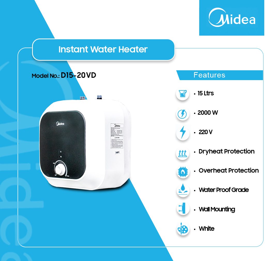 Midea 2000 W Water Heater (D15-20VD)