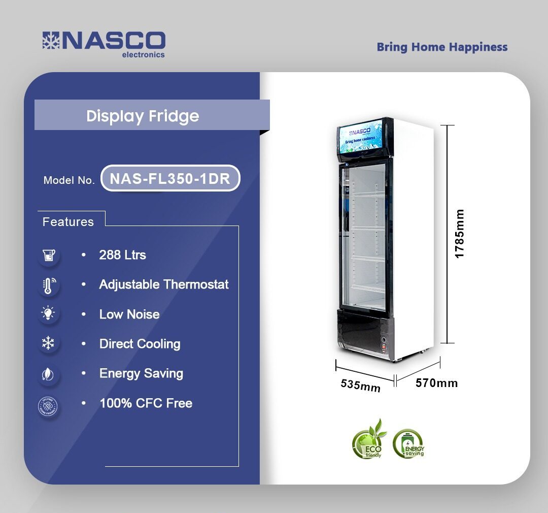 Nasco 288L Display Fridge / Freezer (NAS-FL350-1DR) - view 2