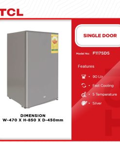 TCL 90L Single Door Refrigerator (F117SDS) - view 2
