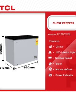 TCL 251L Chest Freezer (F326CFBL) - view 2