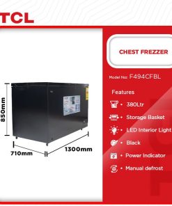 TCL 380L Chest Freezer (F494CFBL) - view 2