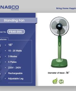 Nasco 16" Standing Fan (FS40-38A) - view 2