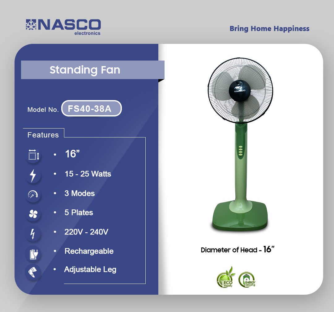 Nasco 16" Standing Fan (FS40-38A) - view 2