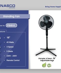 Nasco 16" Standing Fan (FS40-5) - view 2