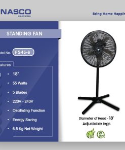 Nasco 18" Standing Fan (FS45-6) - view 2