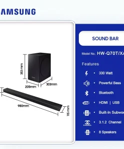 Samsung 330W Soundbar (HW-Q70T/XA) - view 2