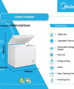 Midea 249L Chest Freezer (MDRC345FZG43) - view 2