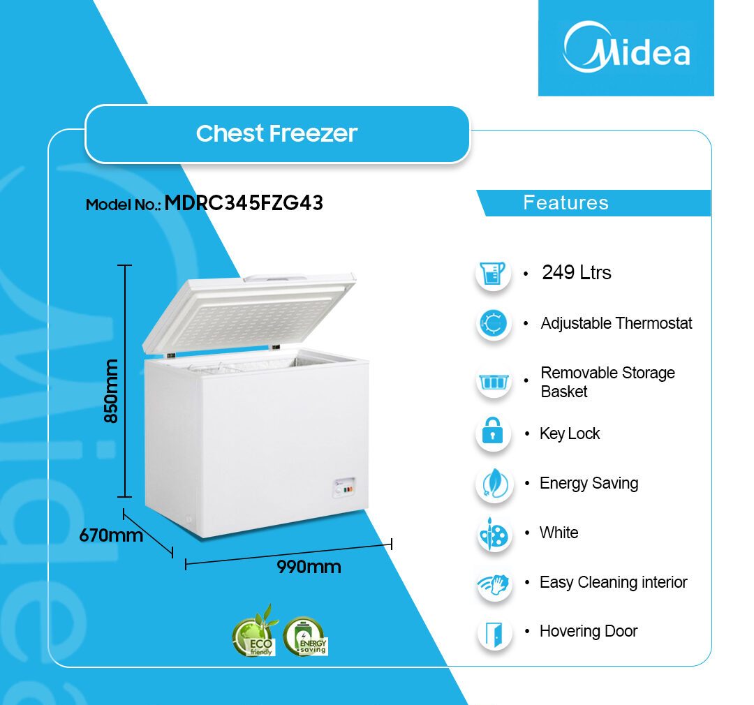 Midea 249L Chest Freezer (MDRC345FZG43) - view 2