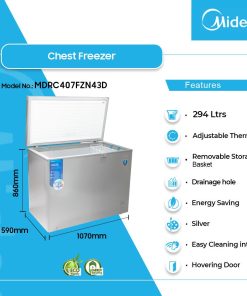 Midea 294L Inverter Chest Freezer (MDRC407FZN43D) - view 2