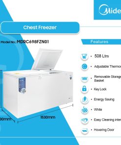 Midea 508L Double Door Chest Freezer (MDRC698FZN01) - view 2