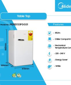 Midea 85L Table Top Refrigerator (MDRD133FGG31) - view 2