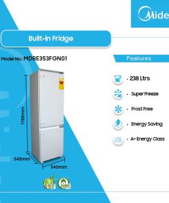 Midea 238L Built-In Fridge (MDRE353FGN01) - view 2