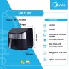 Midea 4.5L Air Fryer - Black (MF-CN45WK) | Legacy Luxury Store Ghana