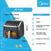 Midea 7L Air Fryer - Black (MF-CY85WK) | Legacy Luxury Store Ghana