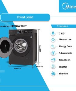 Midea 7kg Front Load Washing Machine (MF110W70/T)