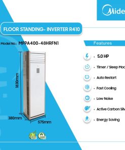 Midea 48000 BTU Floor Standing Inverter Air Conditioner (R410) (MFPA400-48HRFN1) - view 2