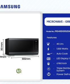 Samsung Microwave Oven with Grill (MG40DG5525AGSG) - view 2