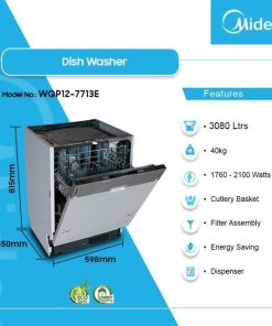 Midea 12-Place Dishwasher - Silver (WQP12-7713E) - view 2