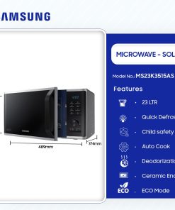 Samsung Solo Microwave Oven (MS23K3515AS) - view 2