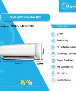 Midea 2.5HP Inverter Split Air Conditioner (R32) (MSAF-24CRDN8) - view 2