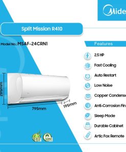 Midea 2.5HP Split Air Conditioner (R410) (MSAF-24CRN1) - view 2
