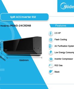 Midea 2.5HP Inverter Split Air Conditioner (R32) (MSAG-24CRDN8) - view 2