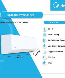 Midea 2.0HP Inverter Split Air Conditioner (R32) (MSAGC-18CRFN8) - view 2
