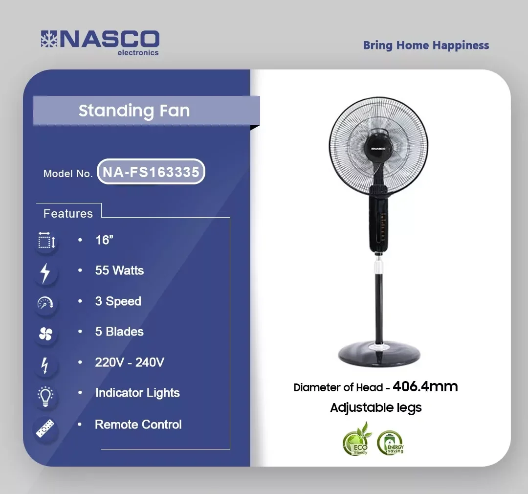 Nasco 16" Standing Fan (NA-FS163335) - view 2
