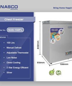 Nasco 100L Chest Freezer (NAS-150FL) - view 2