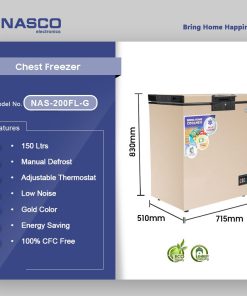 Nasco 150L Chest Freezer (NAS-200FL-G) - view 2