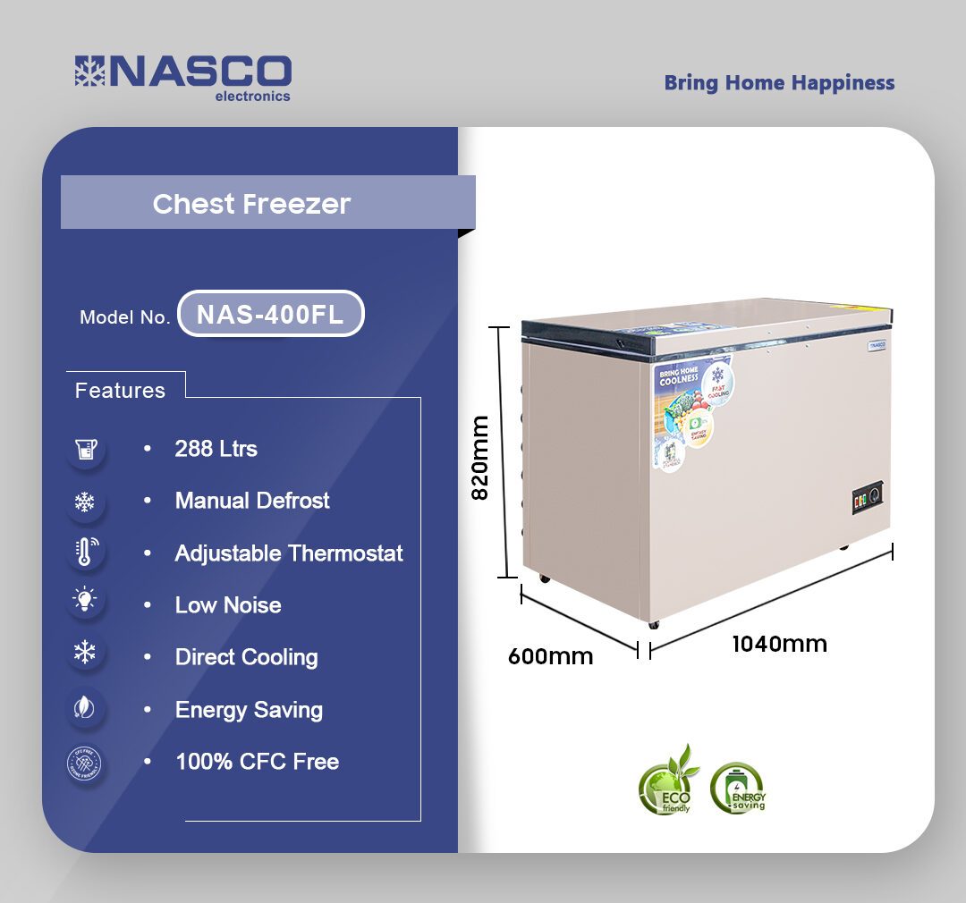 Nasco 288L Chest Freezer (NAS-400FL-G) - view 2