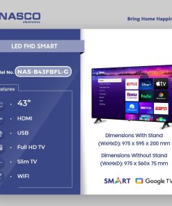 Nasco 43" FHD Smart LED TV (NAS-B43FBFL-G) - view 2