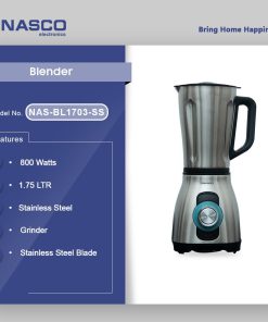 Nasco 800W Blender (NAS-BL1703-SS) - view 2