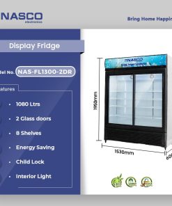 Nasco 1080L Display Fridge / Freezer (NAS-FL1300-2DR) - view 2