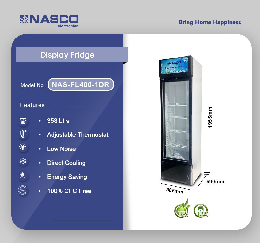 Nasco 358L Display Fridge / Freezer (NAS-FL400-1DR) - view 2
