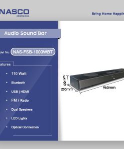 Nasco 110W Sound Bar (NAS-FSB-1000WBT) - view 2