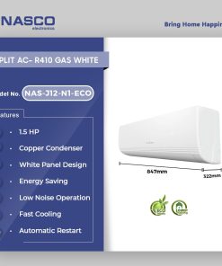 Nasco 12000 BTU Golden Split Air Conditioner (R410) (NAS-J12-N1-ECO) - view 2