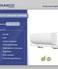 Nasco 18000 BTU Dual Inverter Split Air Conditioner (R410) (NAS-J18-V1) - view 2