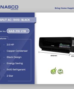 Nasco 18000 BTU Black Split Air Conditioner (R410) (NAS-J18-V1B) | Legacy Luxury Store Ghana