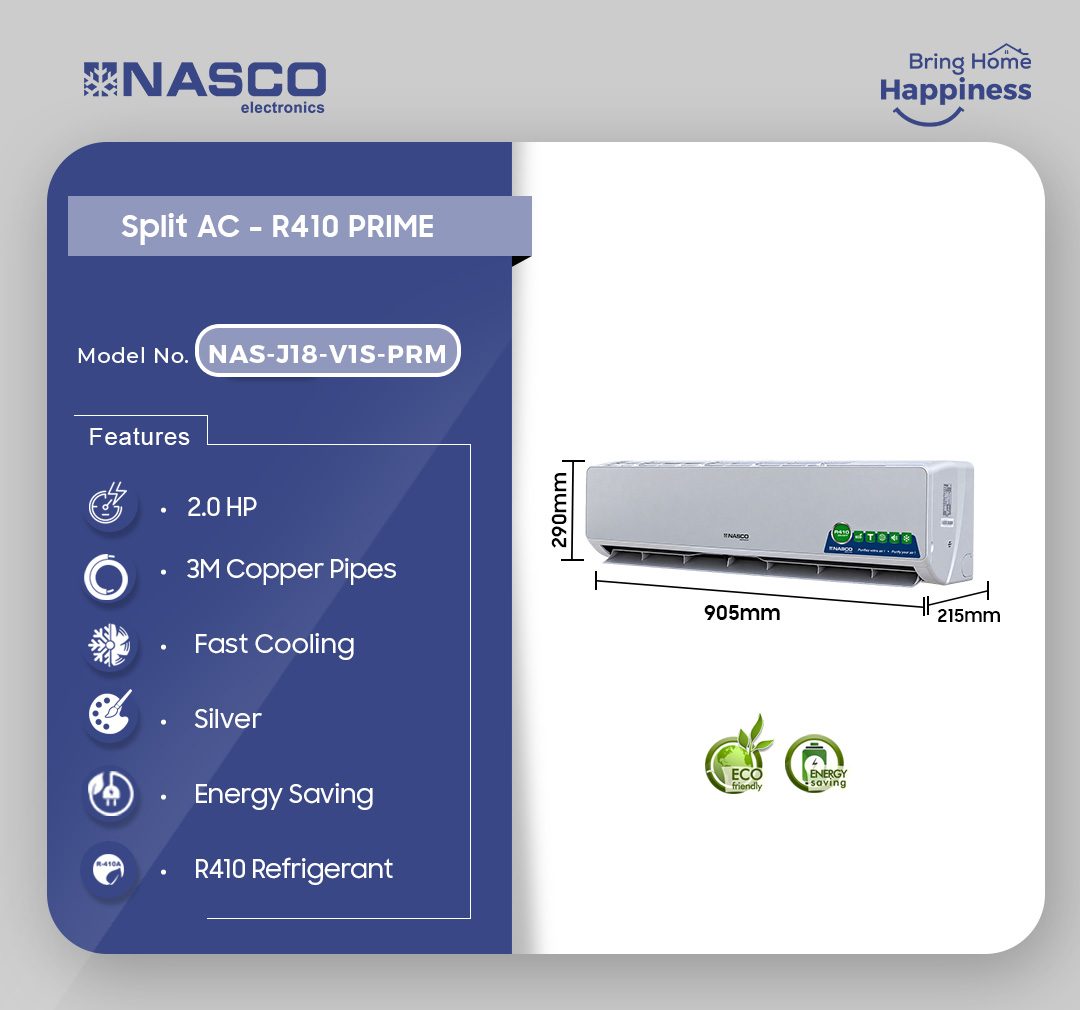 Nasco 18000 BTU Prime Split Air Conditioner (R410) (NAS-J18-V1S-PRM) - view 2