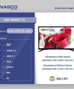 Nasco 50" UHD 4K Smart TV (NAS-J50FUS-AND) - view 2